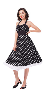 tea party dress rockabilly dresses for women retro dresses for women vintage polka dot 1960s dress