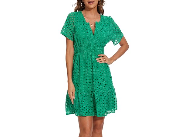 women eyelet dress