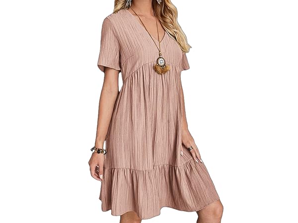 women v neck dress