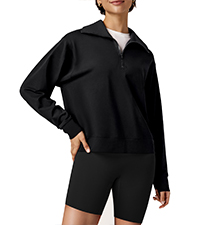 Women Half Zip Sweatshirt