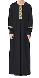 Long Sleeve Abaya for Girls Muslim Robe Abaya