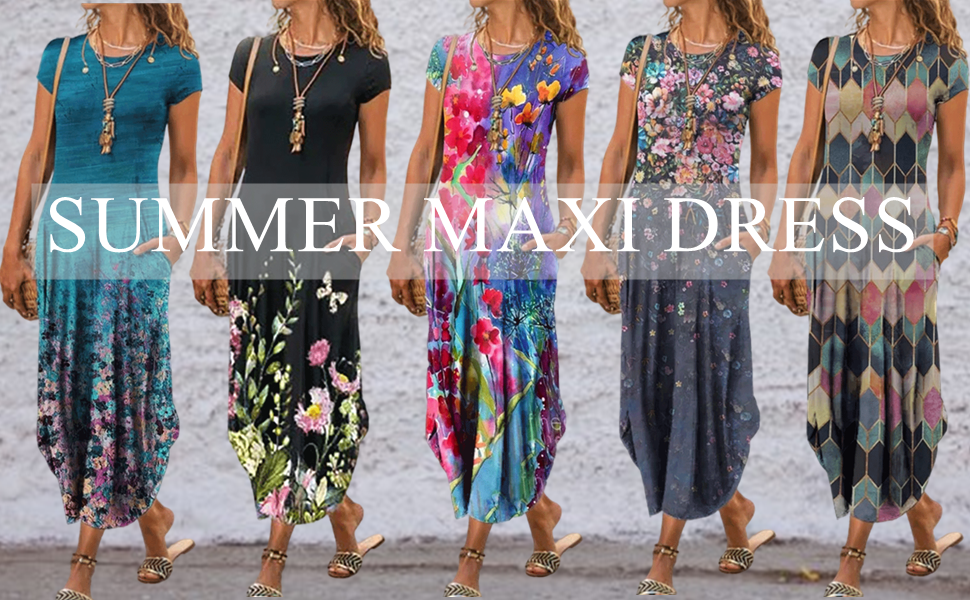 floral maxi dress for women