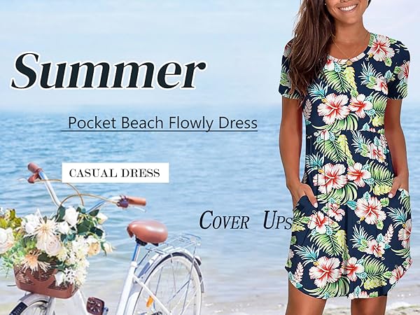 summer beach cover ups pocket sundress