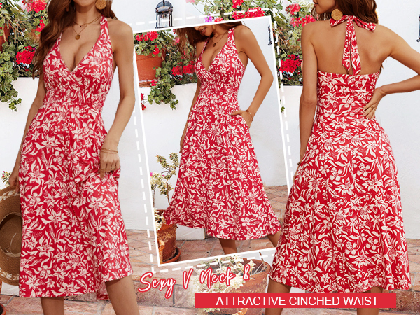 halter dresses for women summer