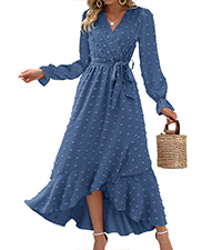 flowy long maxi dresses women cocktail dresses wedding guest dresses swiss dot boho dresses