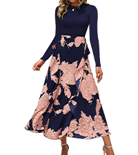 wedding guest dresses for women cocktail dress floral dress for women long sleeve dress maxi dress