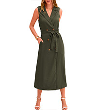 elegant blazer dresses casual business dress belted sleeveless double breasted dress work dresses