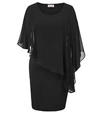 plus size cape dress for women