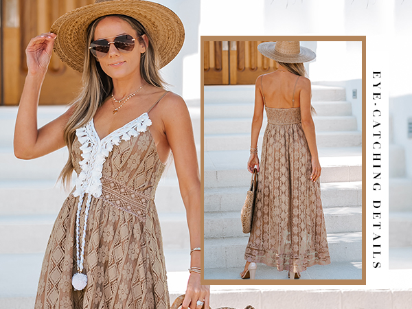 brown lace dress