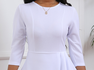 3/4 sleeve bodycon midi dress