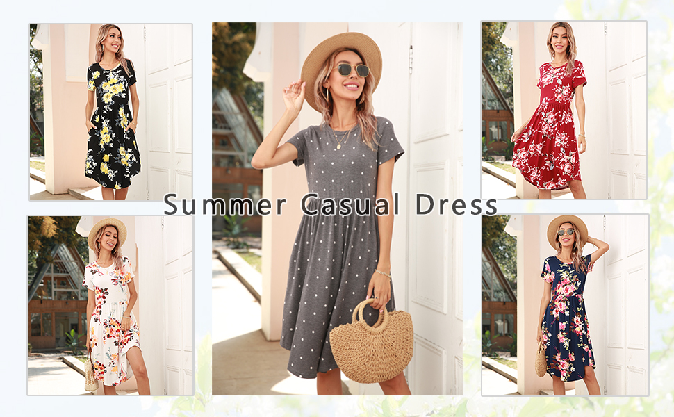 womens summer casual dress with pockets