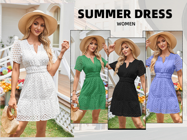 women eyelet dress