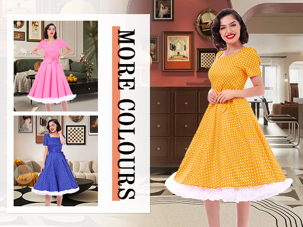 retro dresses for women 50s style dress a line cocktail party dresses red polka dot dress for women