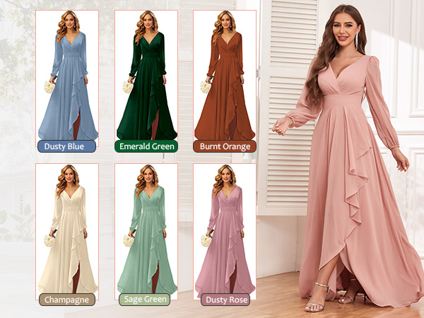 long sleeve bridesmaid dress