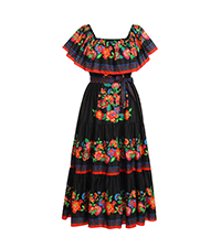 Women Mexican Dress Off Shoulder Floral Long Maxi Dress