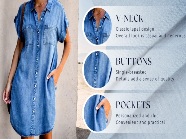 Womens Denim Shirt Dresses