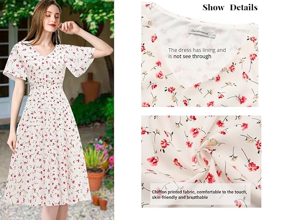 dresses for women 2023 summer floral dress v neck floral dress chiffon dress