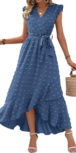 Women Casual Dresses Boho Sundress Summer Dress Wrap Dresses Beach Dresses Wedding Guest Dresses