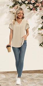 Summer Dressy Chiffon Blouses