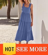 Womens 2024 Sun Dresses Women Summer Casual Flowy Tired Maxi Dress Long Dresses Tank Dress