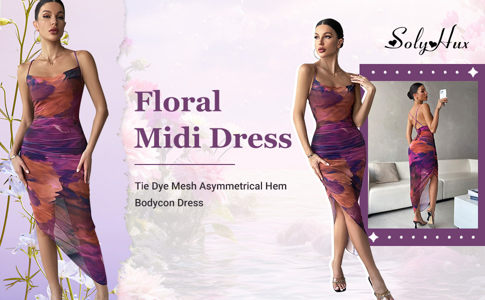 Women Floral Midi Dresses