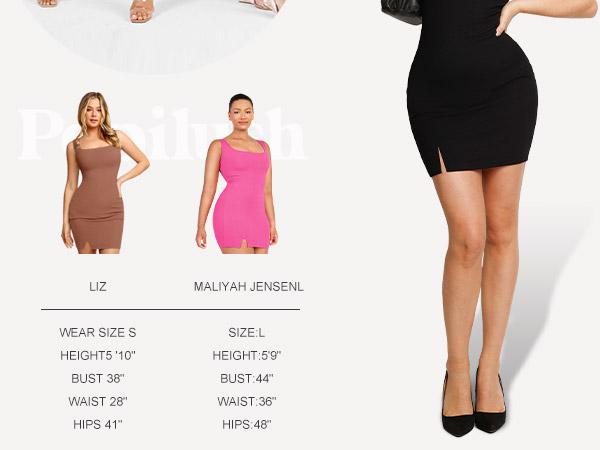 dress with built in shapewear 