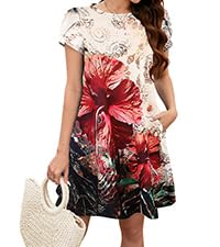 women''s casual dresses short sleeve