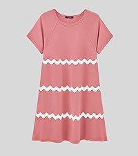 Summer Casual T Shirt Dresses 2024 Short Sleeve Crew Neck Swing Dress with Pockets Short Dress