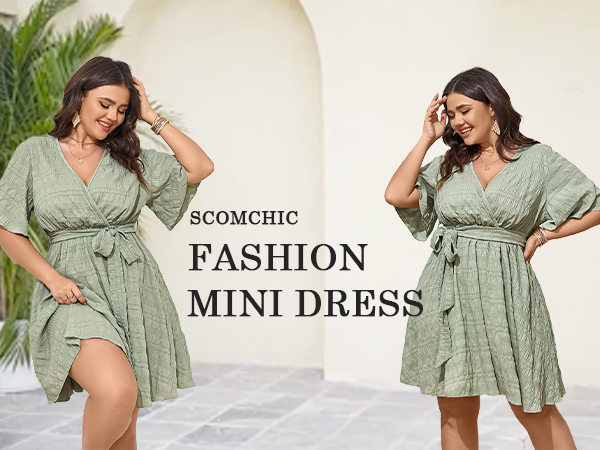 Plus size summer midi dress