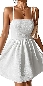 white cami mini dress