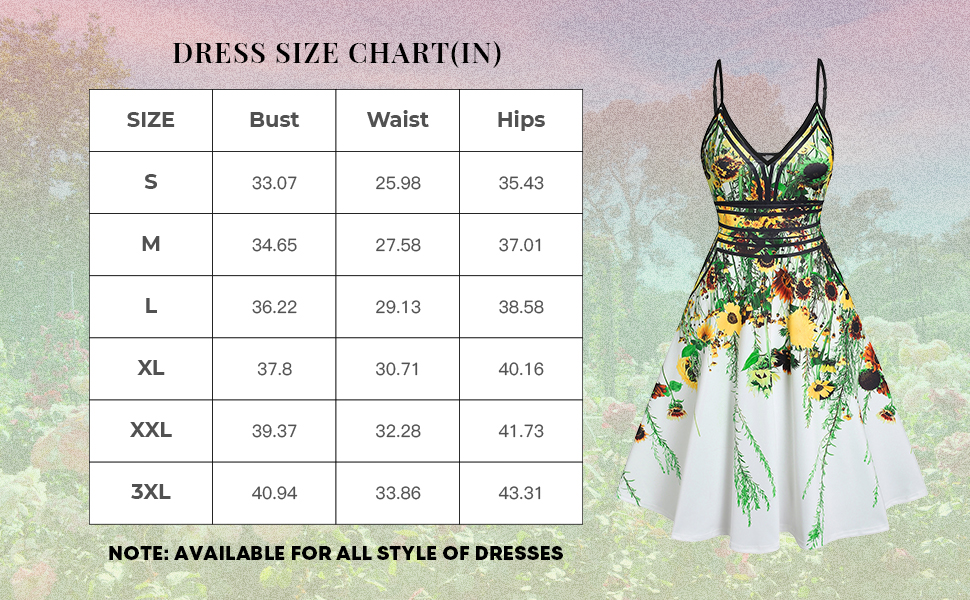 dress size chart