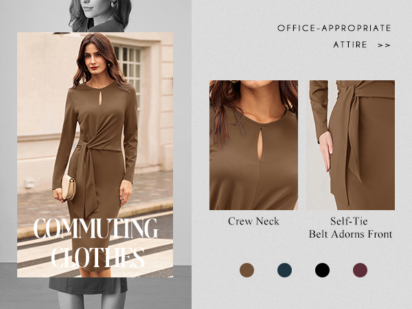 Fall Work Office Dress/Business Casual Outfits for women/Chruch Dress/Work Dress