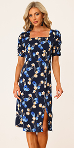 Floral Puff Sleeve Dress