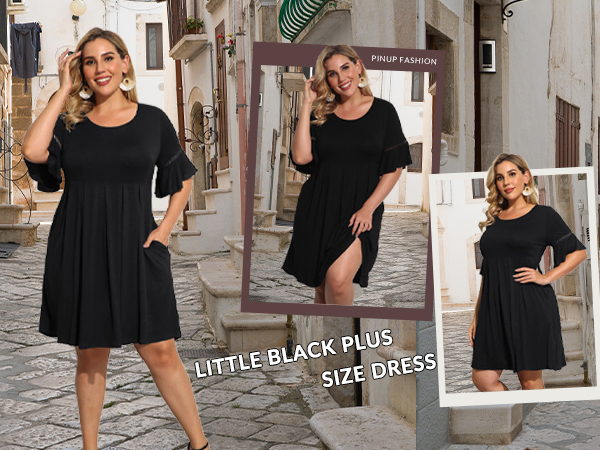 Black tshirt summer casual dress 12194