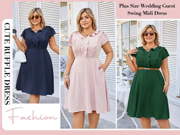 summer 2024 daily casual dresses for women plus size