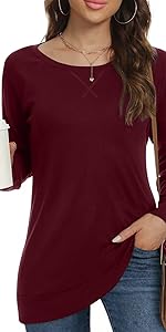 Women''s Fall Long Sleeve Tunic Tops