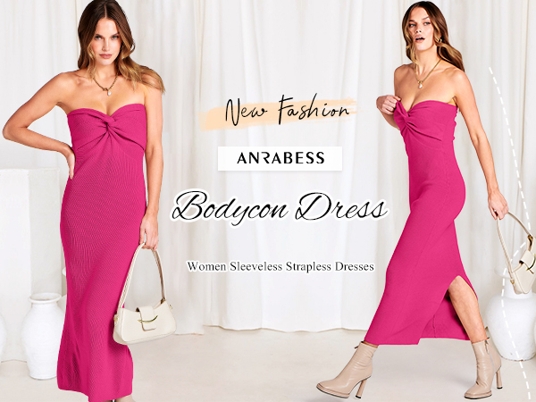 ANRABESS Women''s Bodycon Sleeveless Dresses