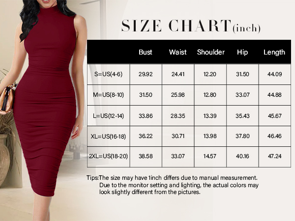 mock neck ruched bodycon midi dress