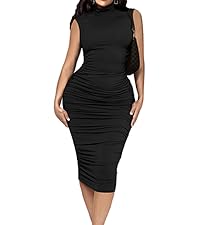 ruched bodycon midi dress