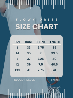 CASUAL DRESS SIZE CHART LOCK AND LOVE INCHES BUST SLEEVE LENGTH