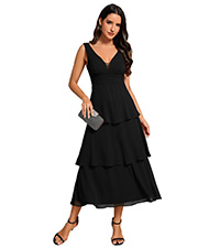 summer dress wedding guest dress semi formal dress tea length causal dress