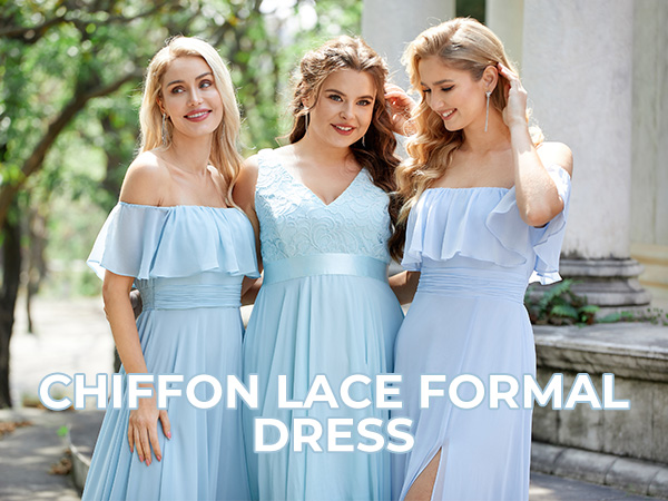 Vintage Floral Lace V-Neck High Low Chiffon Formal Prom Dress cocktail dress evening dress