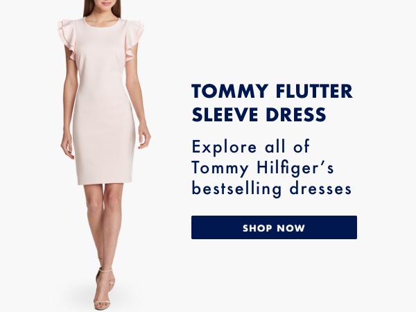 Tommy Hilfiger Flutter Sleeve Dress