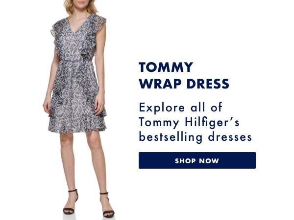 Tommy Hilfiger Printed Wrap Dress