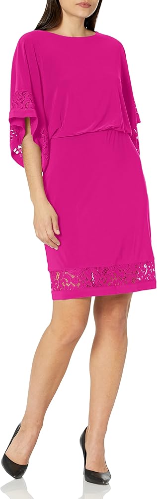 Jessica Howard Women's Desk to Dinner Elbow Sleeve Length Dress