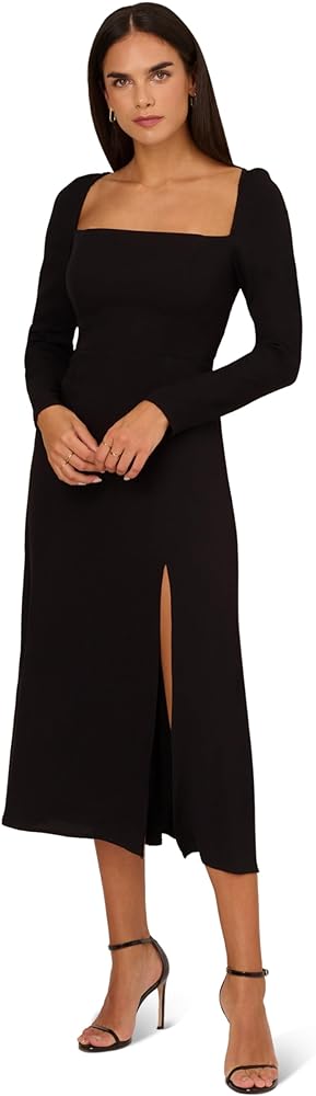 Adrianna Papell Women's Midi Light Crepe Dress