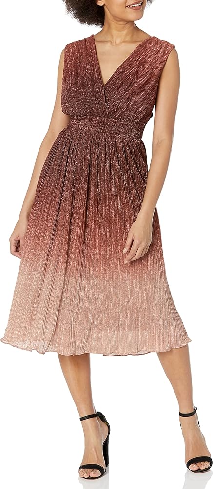 Dress the Population Women's Ellery Fit and Flare Midi Dress