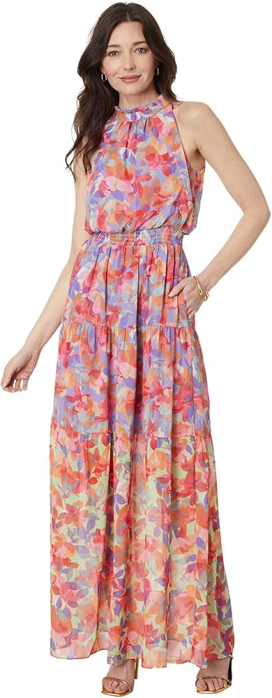 Vince Camuto Women's Ptd Chiffon Maxi Dress