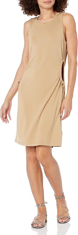 The Drop Women's London Fitted Cutout Ruched Mini Dress