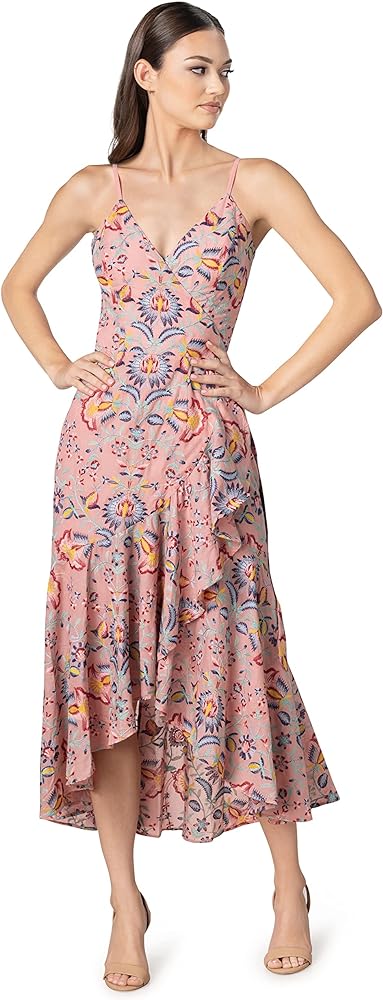 Dress the Population Women's Salome Fit and Flare Midi Dress